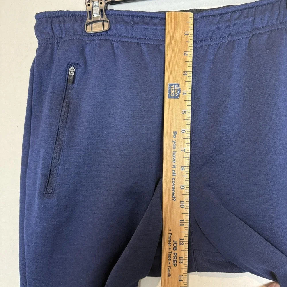 Eddie Bauer Pants Mens Large Blue Fleece Joggers Zip Pocket Athletic Stretch
